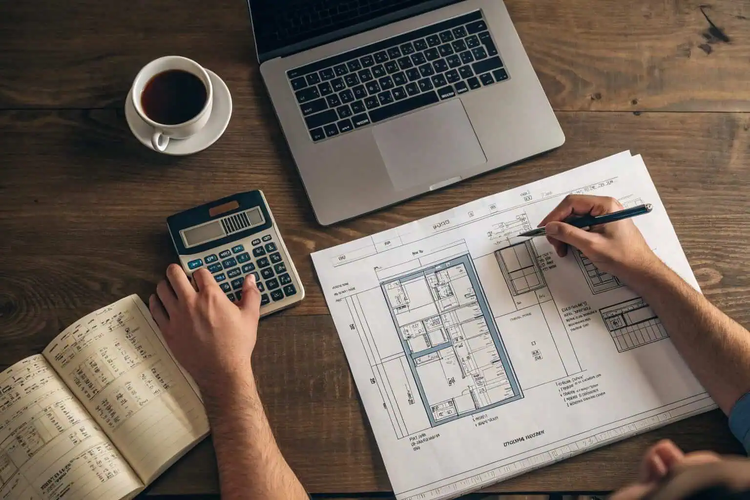A person reviewing a budget for a fish farm