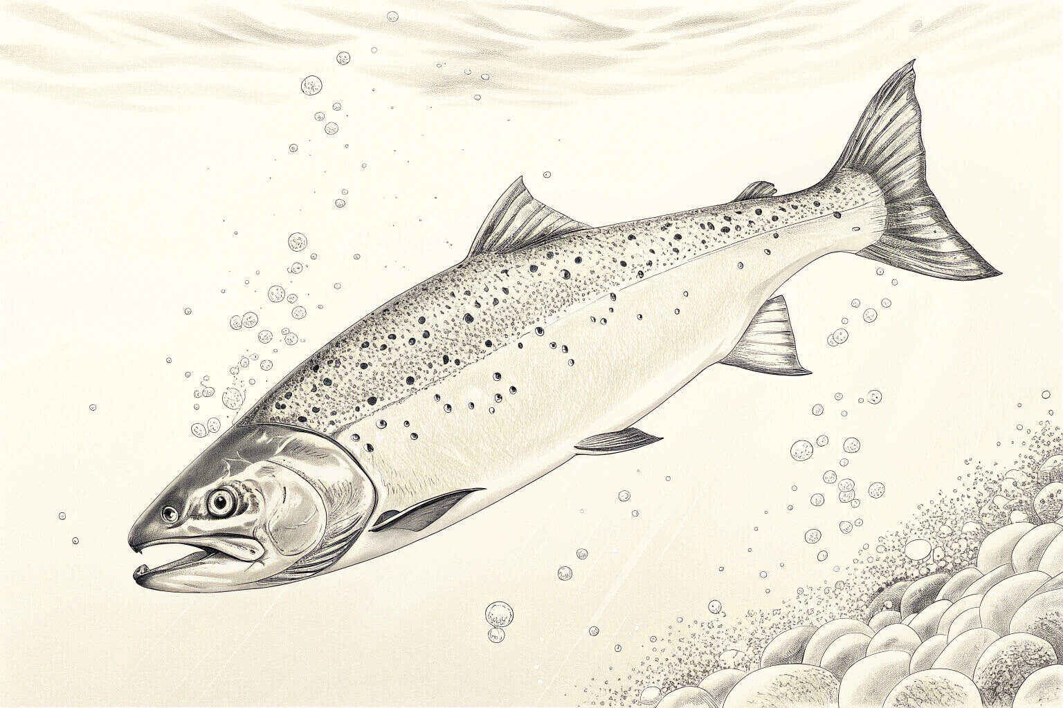 A close-up of a healthy salmon