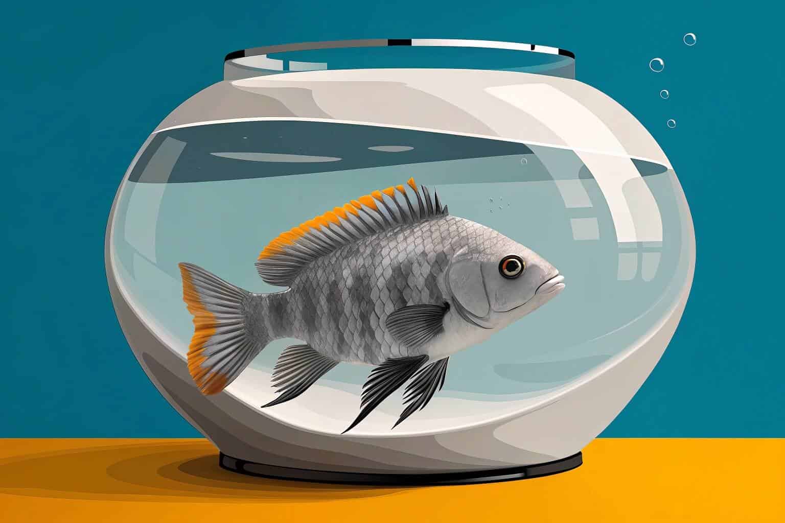 Close-up of healthy fish in a clean RAS tank