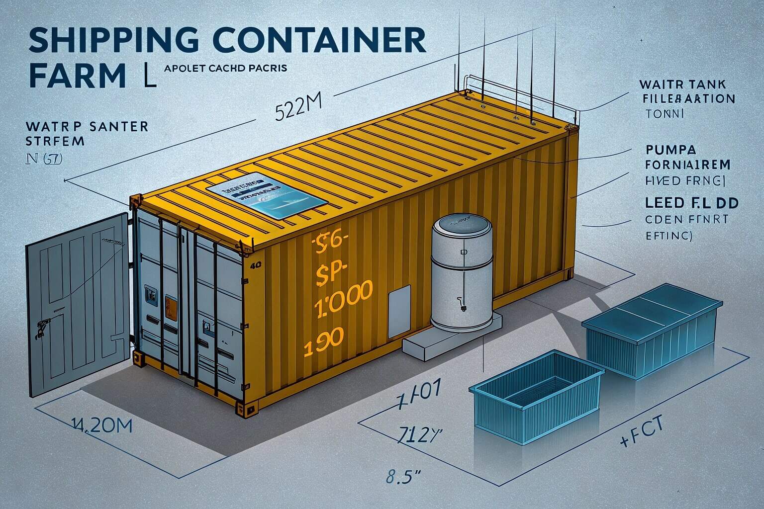 A breakdown of costs for a container tilapia farm