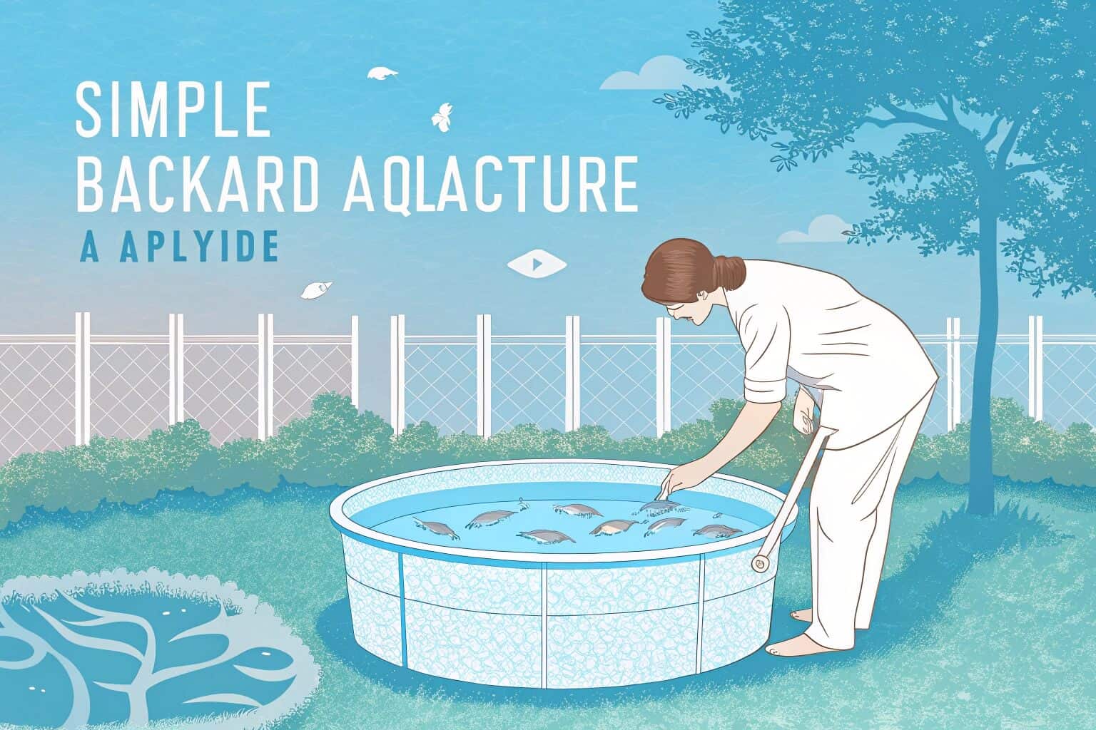 A simple backyard setup with a collapsible fish tank