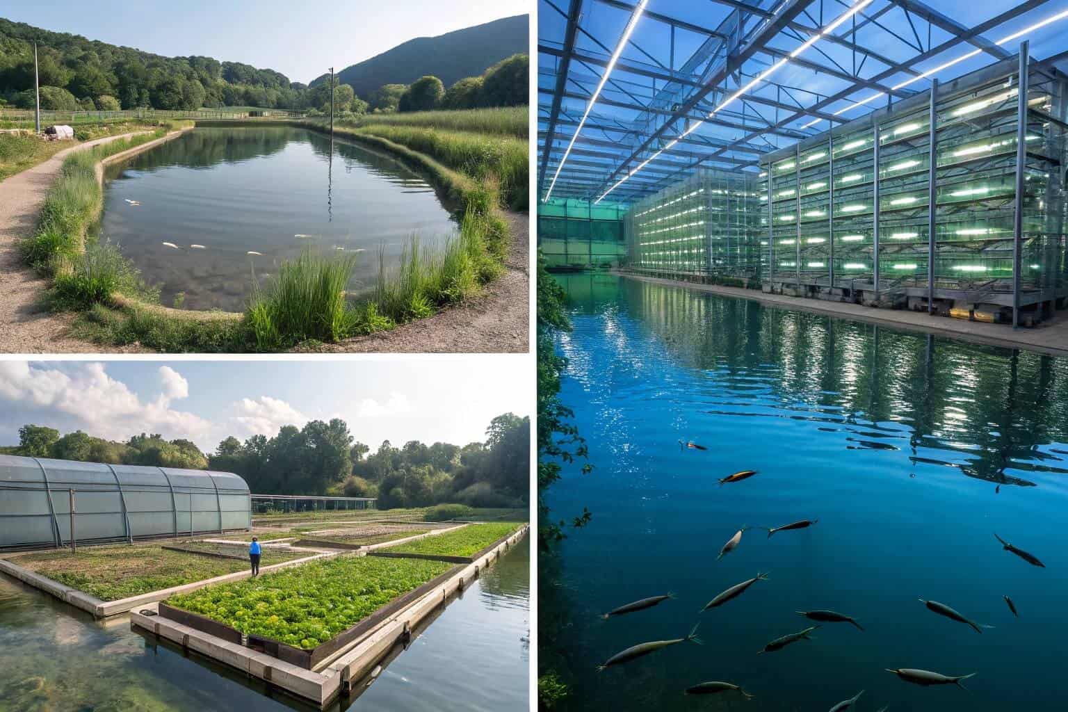 A school of fish in a tank