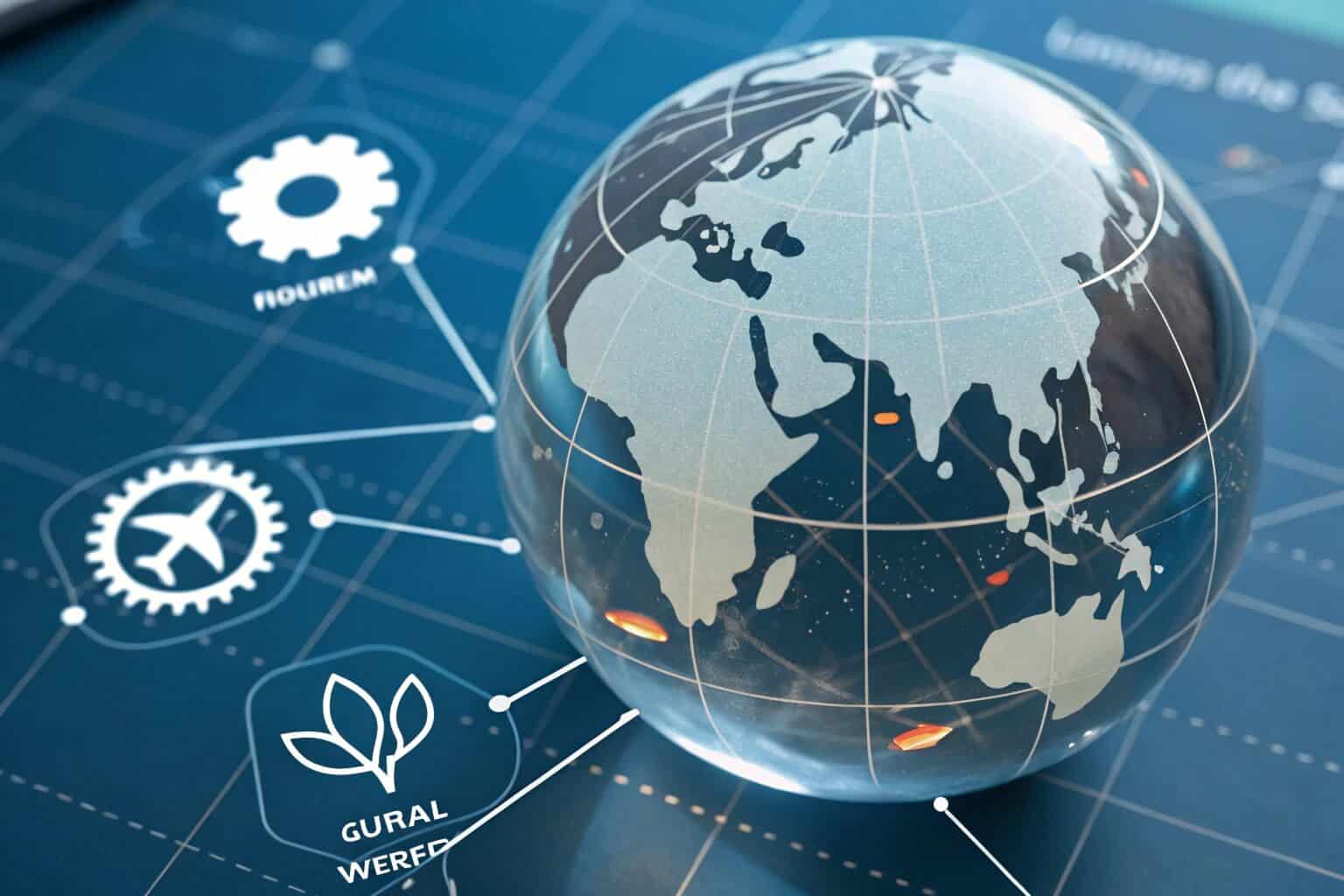 A world map with aquaculture icons