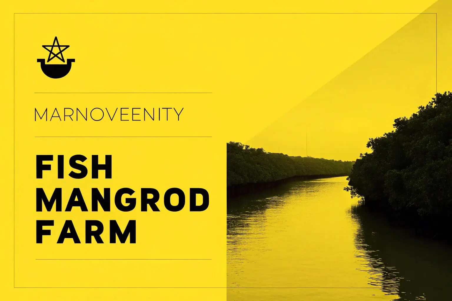 An image of a polluted waterway next to a fish farm