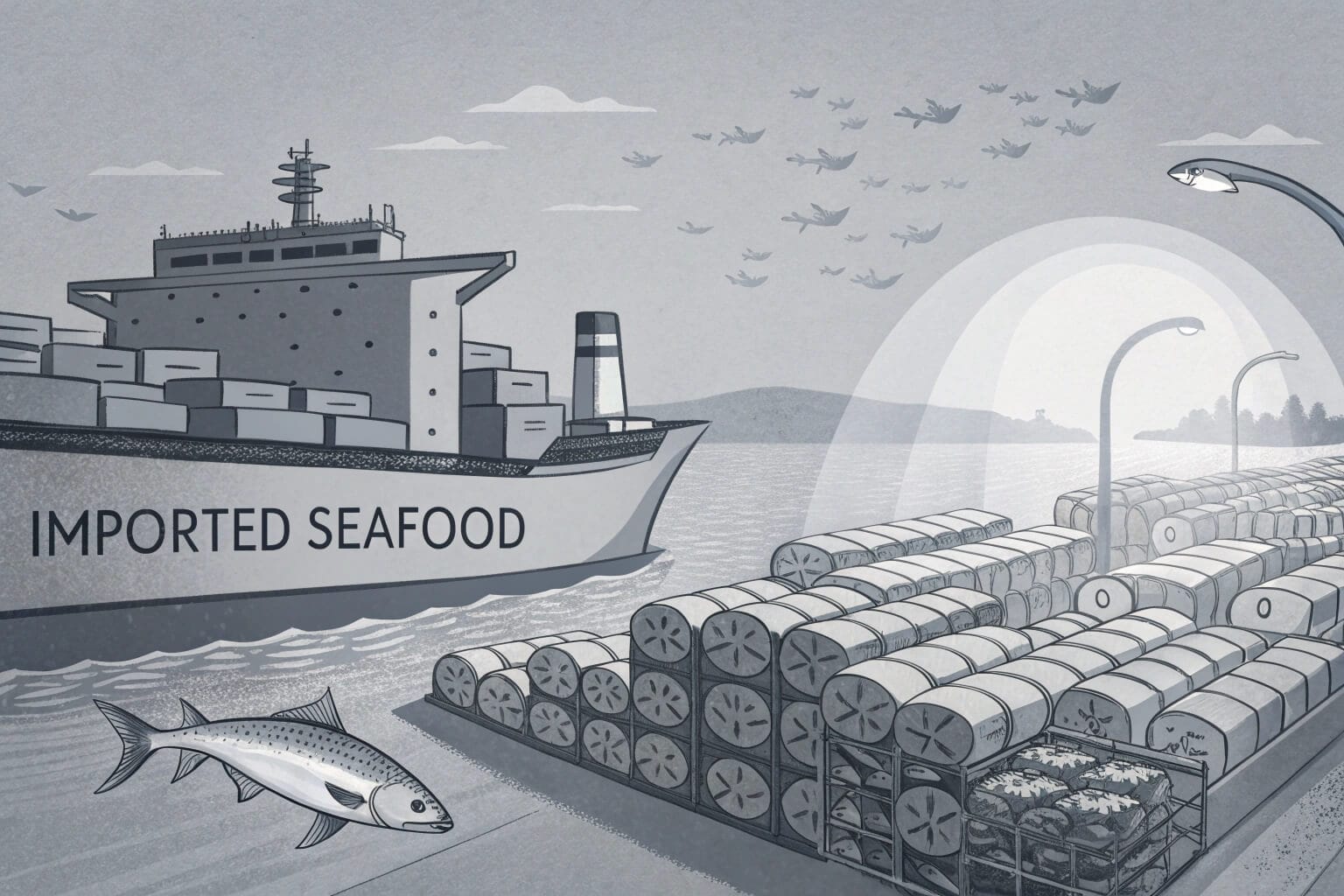 A bar graph comparing the top aquaculture producers by sales value, with Mississippi at the top.