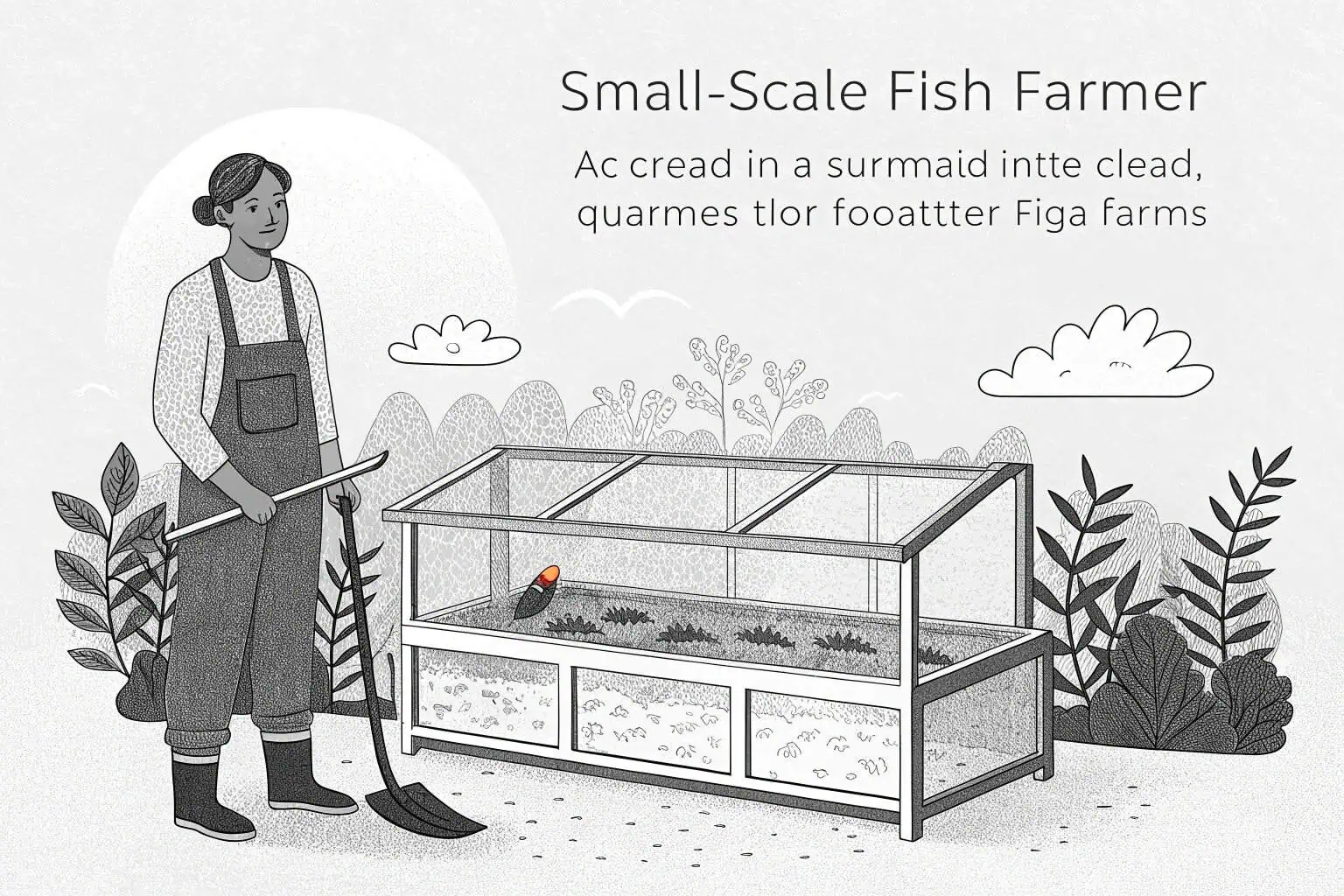 A collage of different aquaculture producers at work