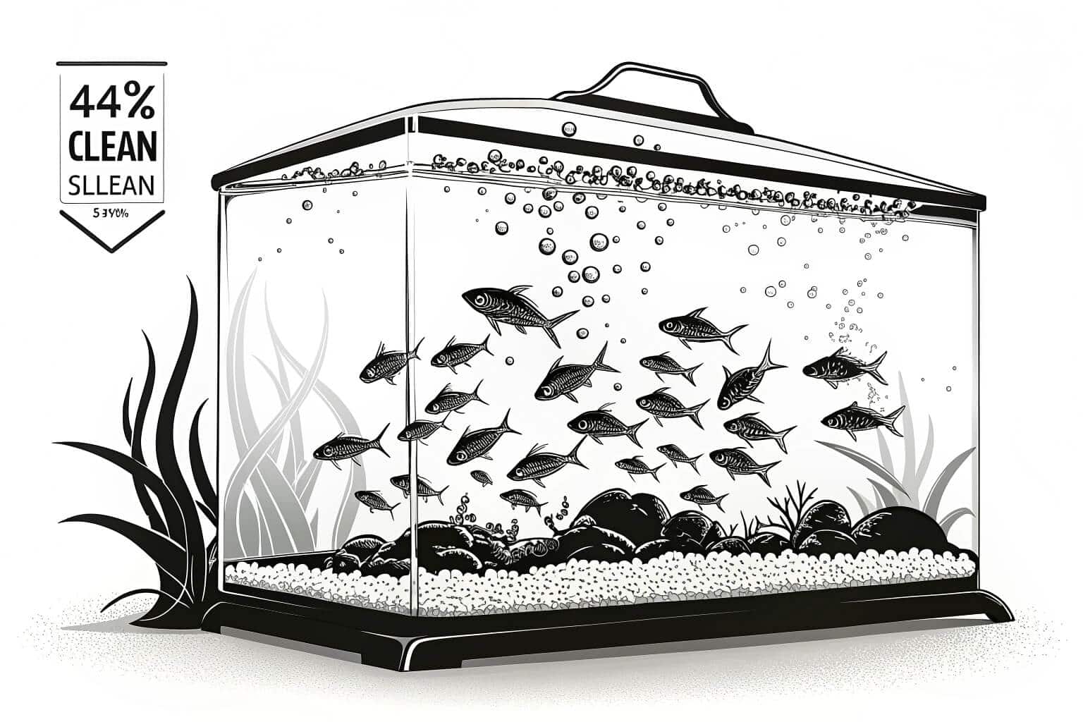 A tank full of tilapia fingerlings