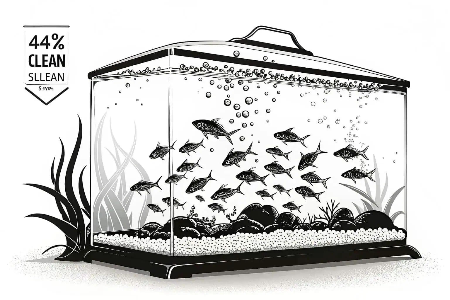 A tank full of tilapia fingerlings