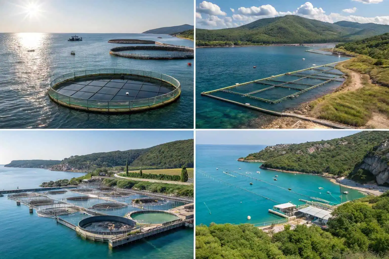 The four main types of aquaculture