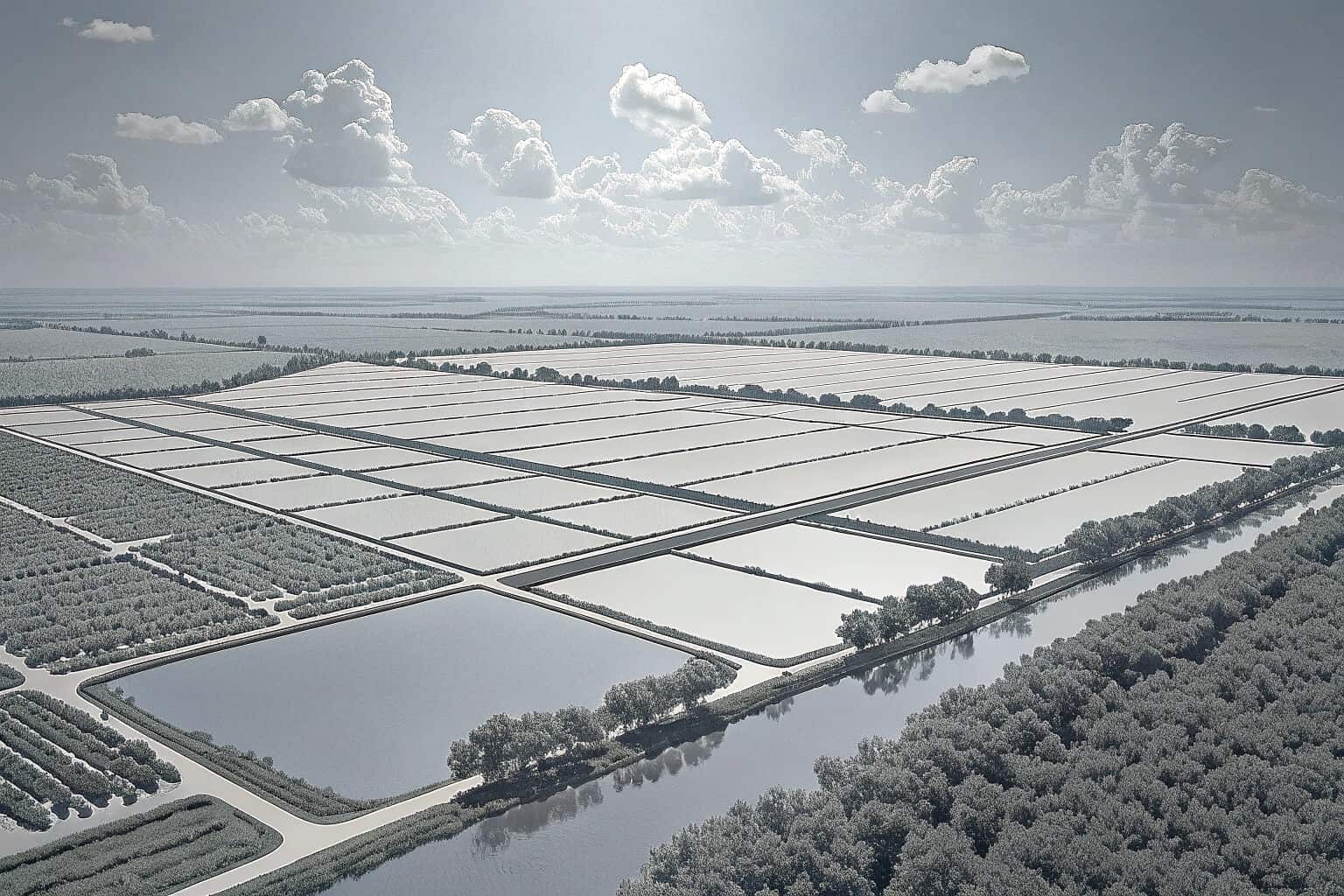 A map of the United States highlighting Louisiana as the state with the most aquaculture farms.