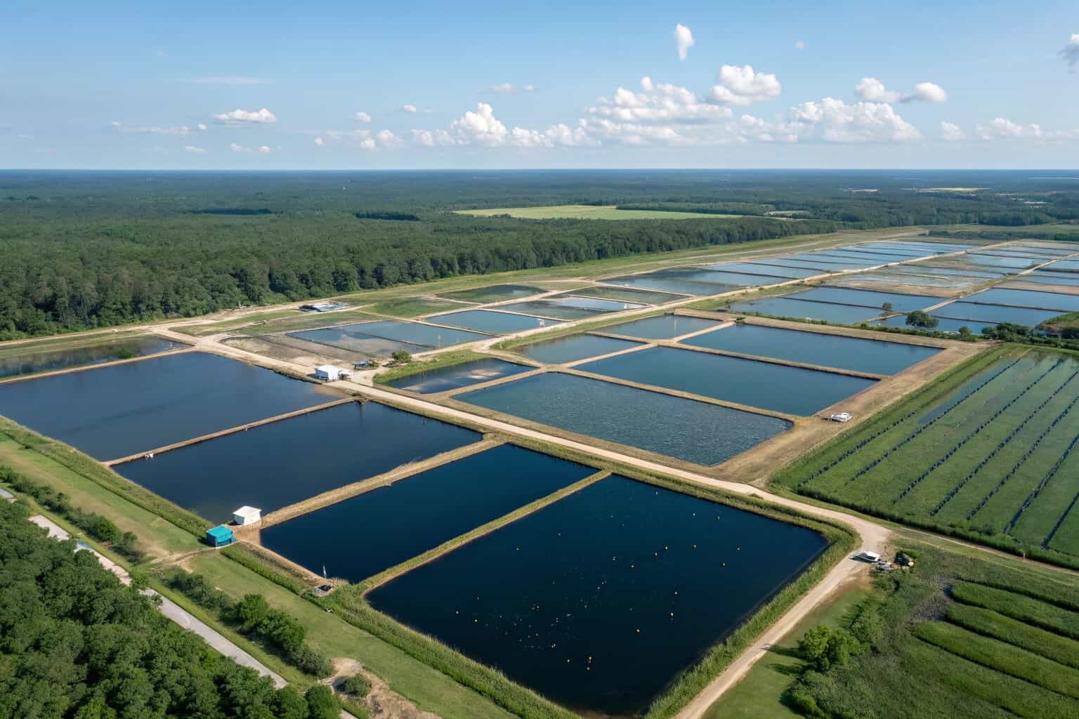 A catfish farm in the United States.