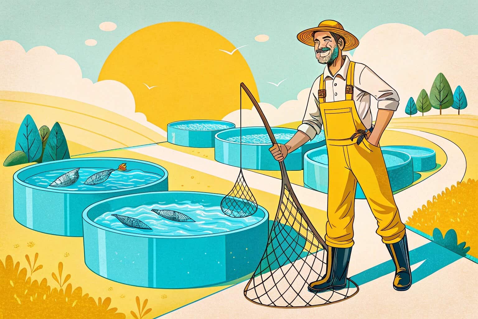 A small-scale profitable fish farm