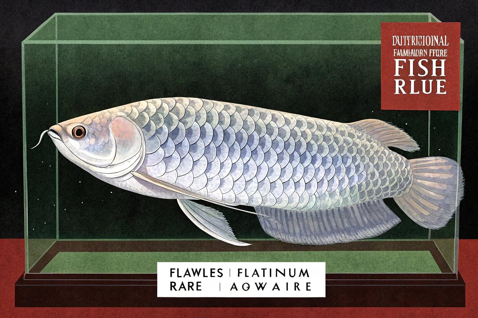 A rare Platinum Arowana, one of the most expensive fish in the world