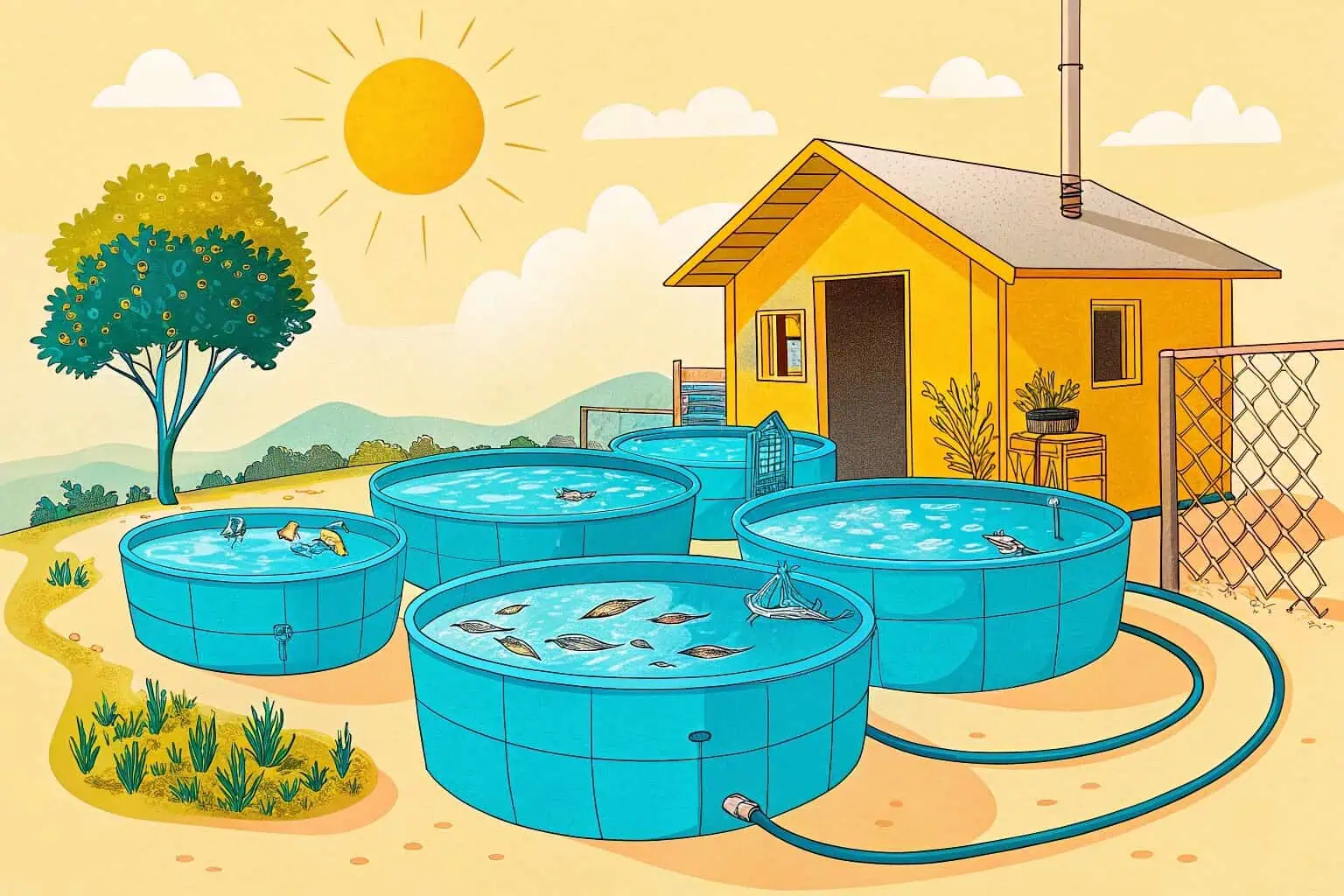 A profitable fish farm with Tilapia and Catfish