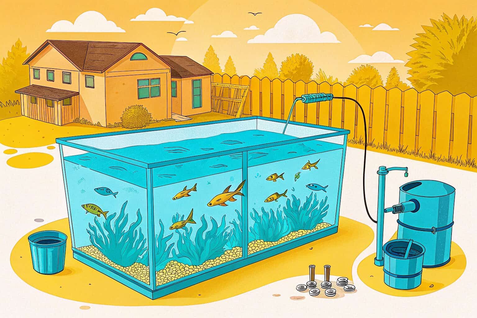 Beginner-friendly Catfish in a farm tank