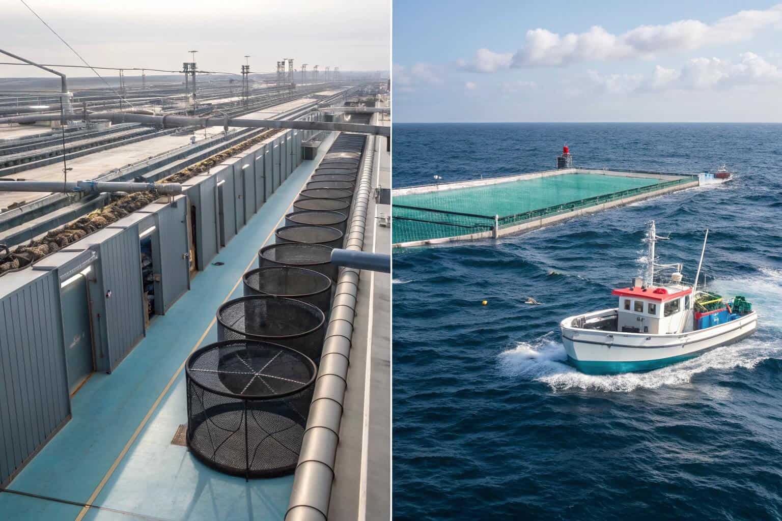 aquaculture vs fishing methods
