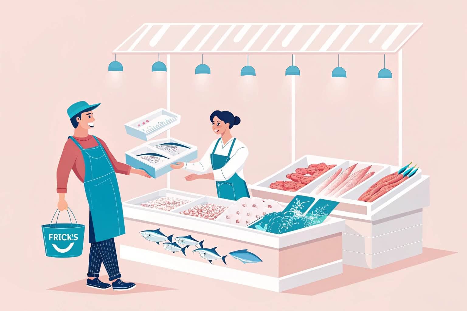 A chart showing the potential profitability of a fish farm over time