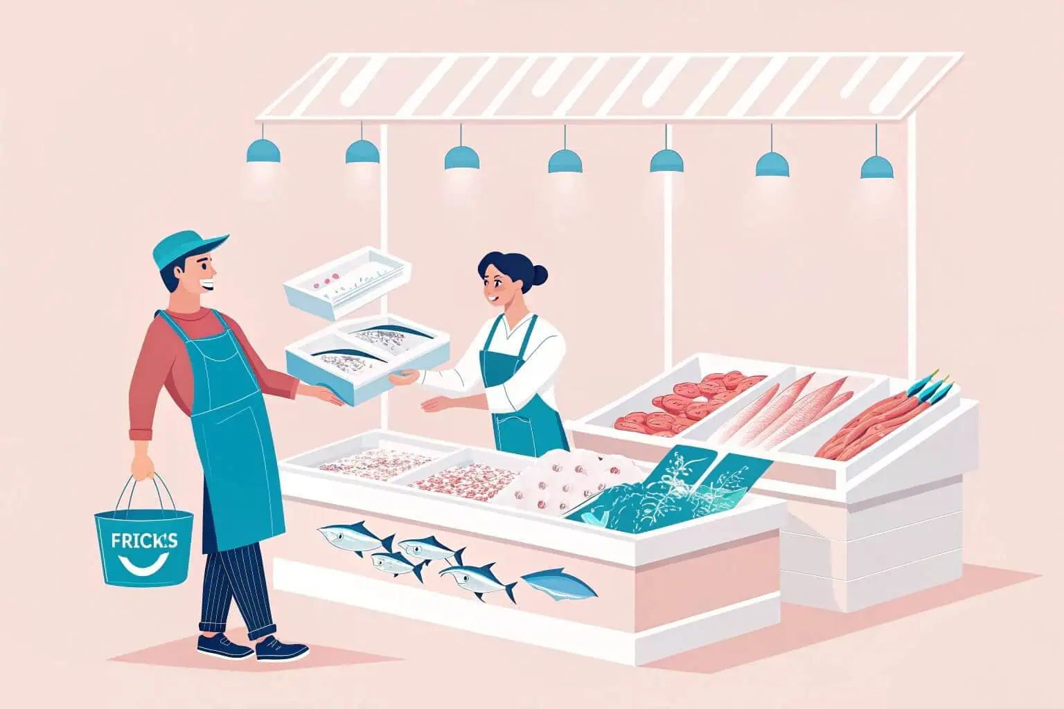 A chart showing the potential profitability of a fish farm over time