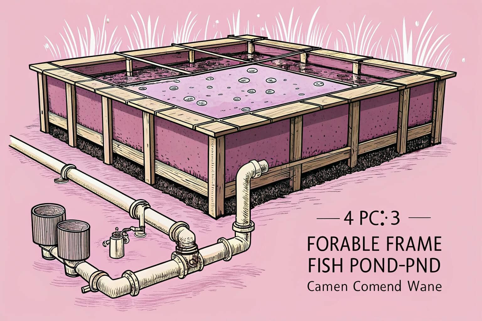 Essential fish farming equipment in operation