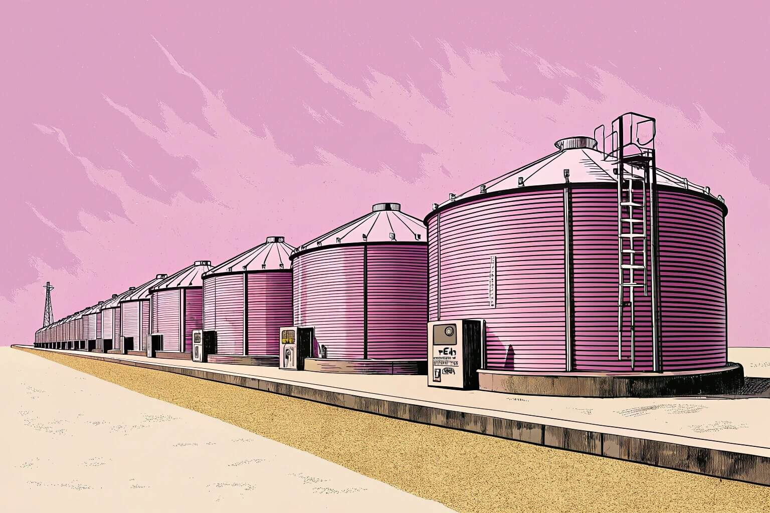 A modern fish farm with large, clean tanks