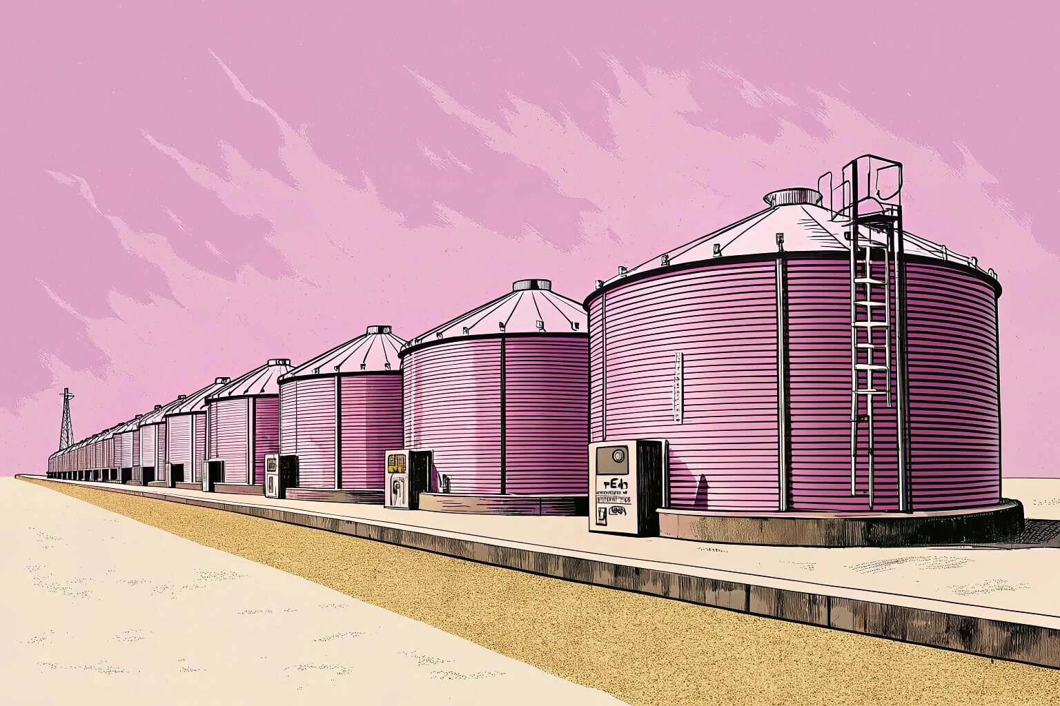 A modern fish farm with large, clean tanks