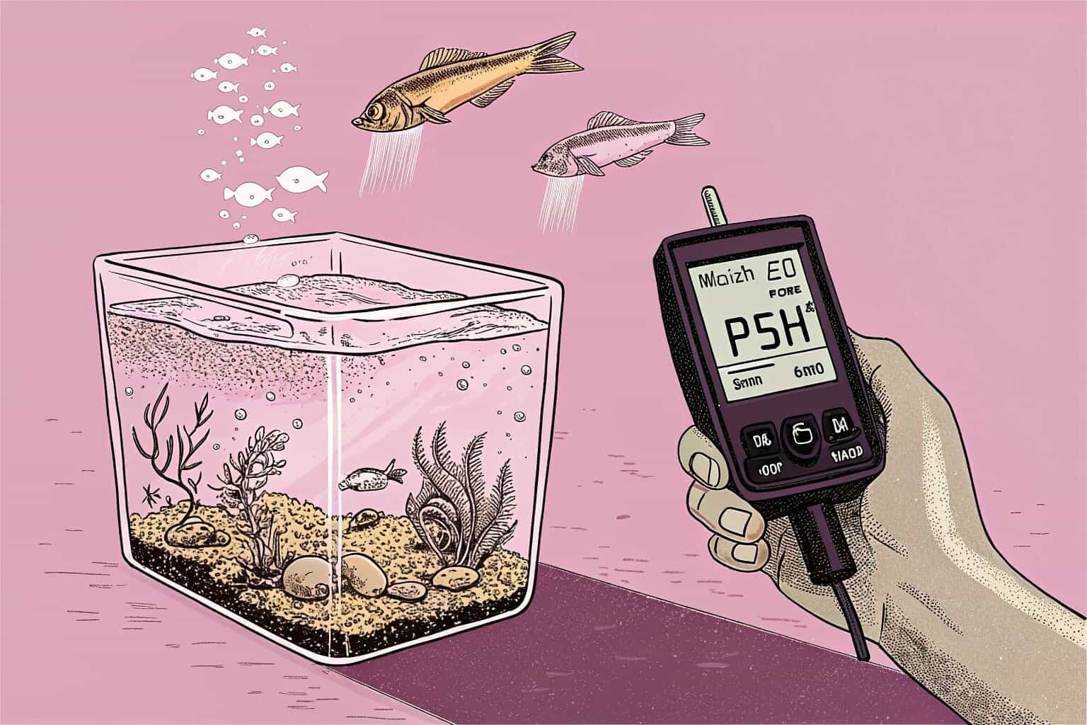A digital meter showing water quality readings