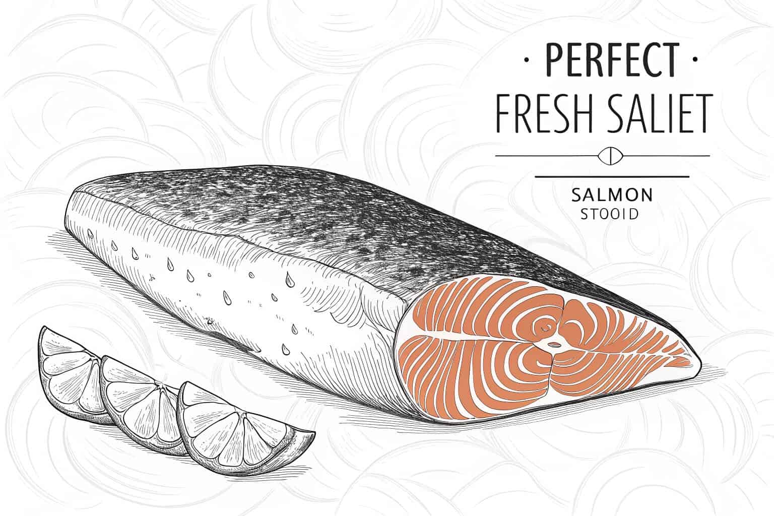 A close-up of a fresh salmon fillet