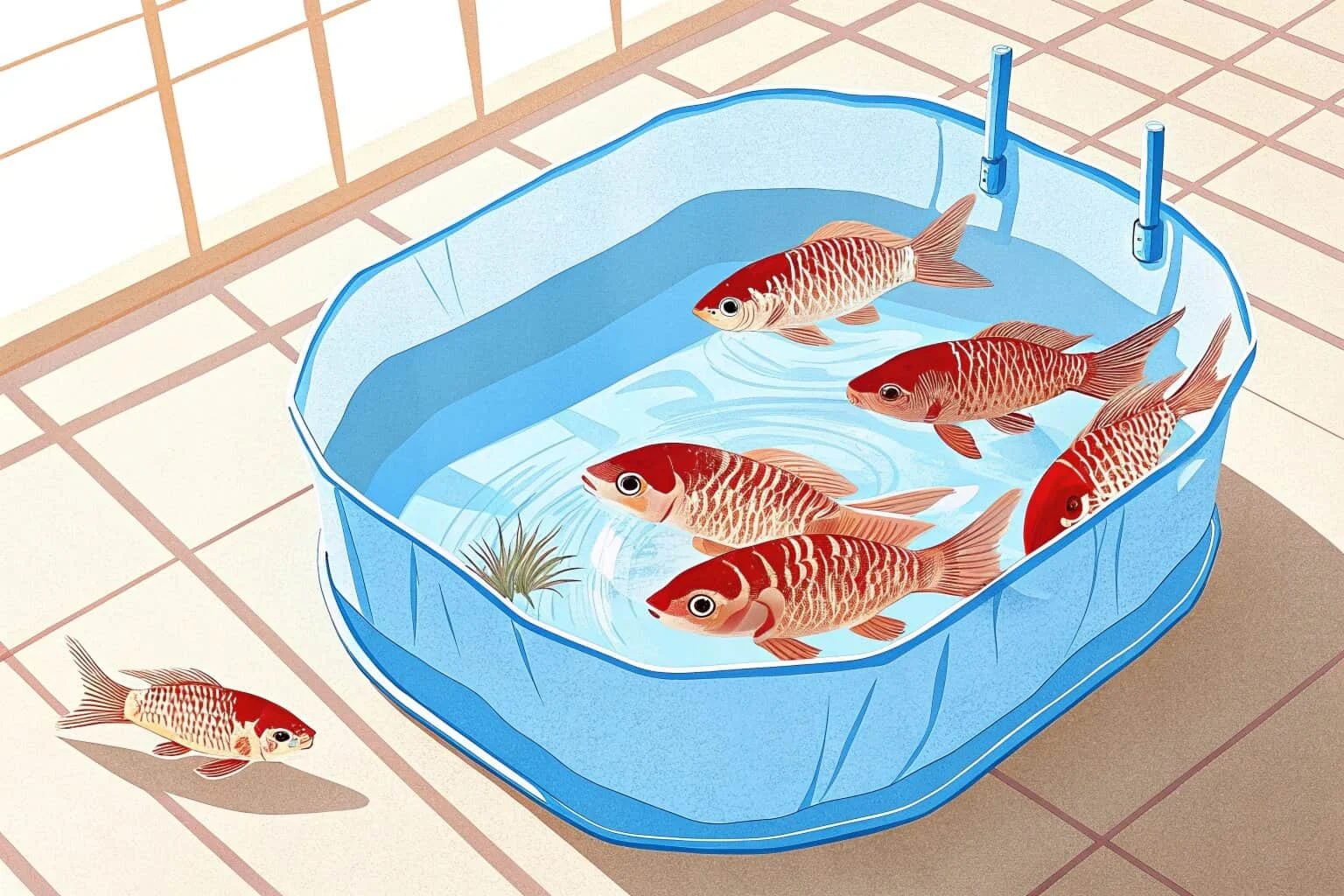 Close-up of Tilapia in a tank