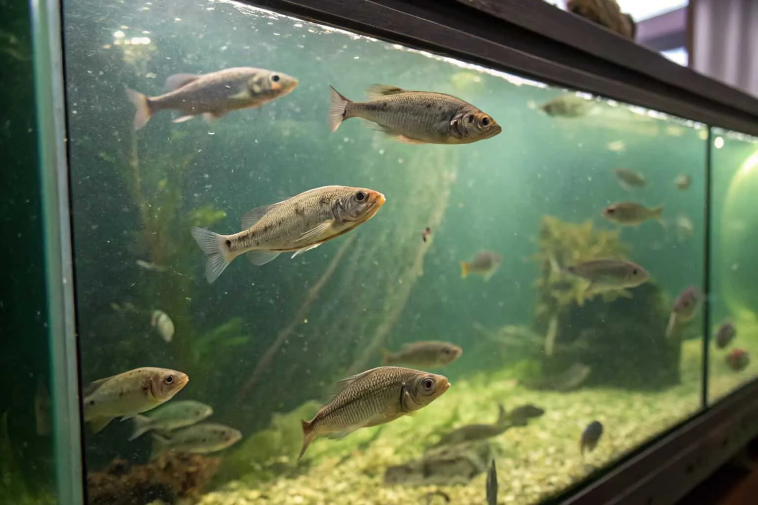 Dirty water in a fish tank