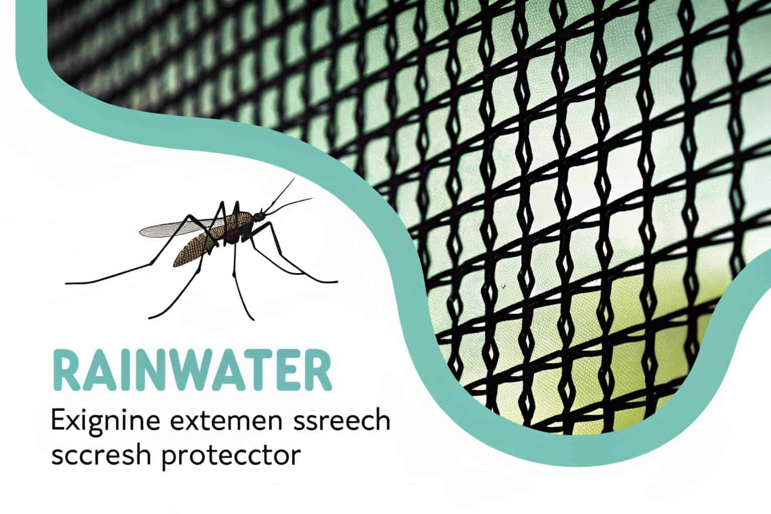 A close-up of the fine mesh screen on a rain barrel