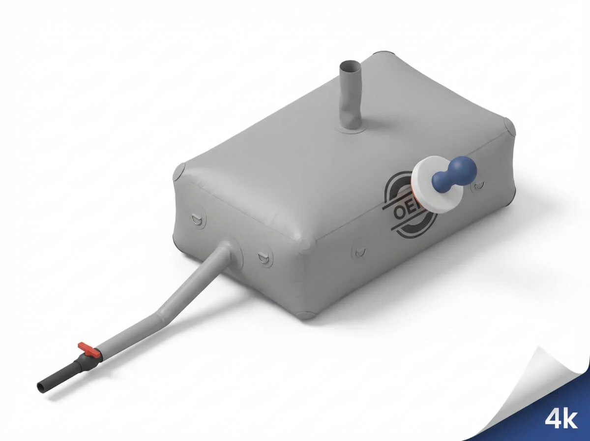 3D icon representing OEM logo printing service for water tanks