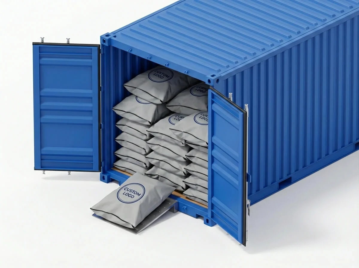 3D icon showing high cube container loading efficiency for foldable tanks