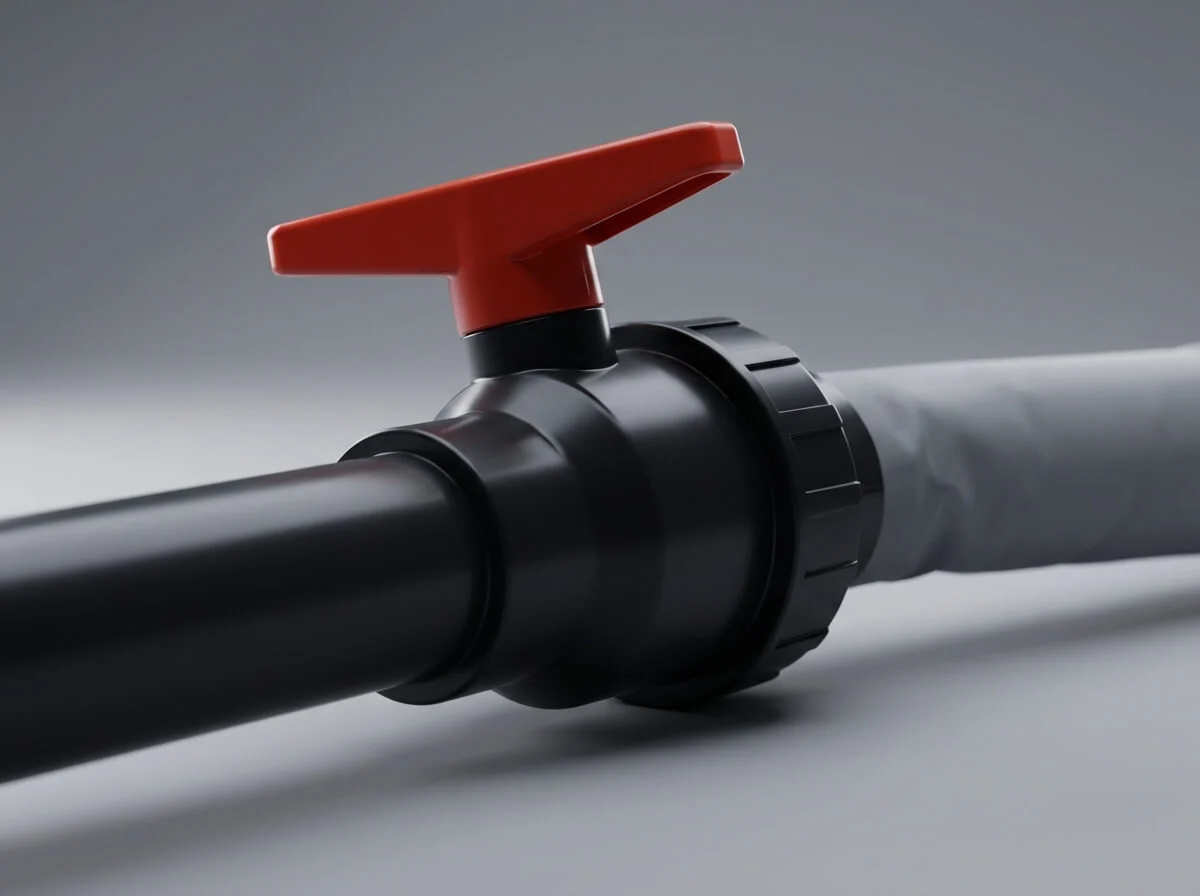 Polypropylene ball valve on flexible water tank - rust proof